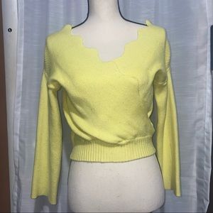 Cute canary yellow crop top sweater. Fairly used